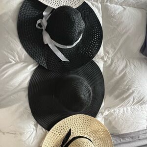 Stylish Black and Cream Sun Hats